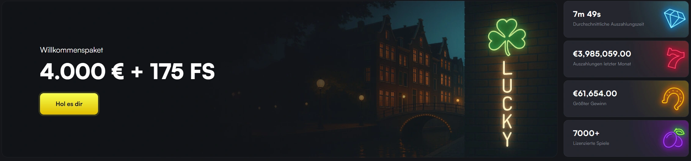 True Luck Casino Banner